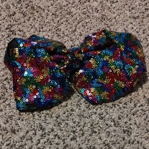 Multicolor Sequin Bow Hair Clip